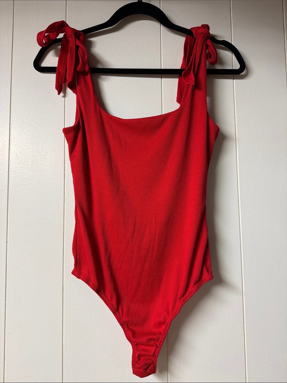 Willow Red Tie-Shoulder Kids One-Piece
